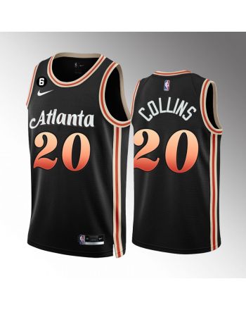 Atlanta Hawks John Collins 20 2022-23 City Edition Black Men Jersey NO.6 Patch