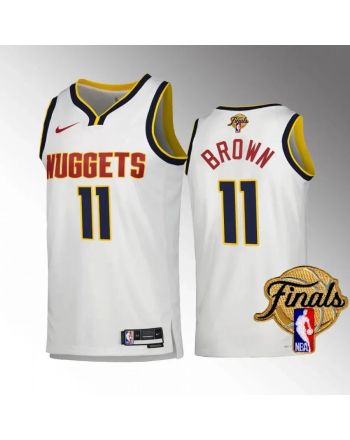 Bruce Brown 11 Denver Nuggets 2023 NBA Finals Champions Edition Jersey - White