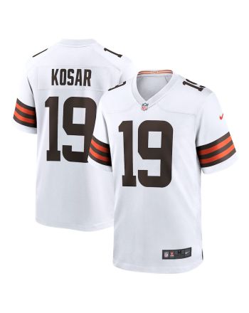 Bernie Kosar 19 Cleveland Browns Men Retired Game Jersey - White