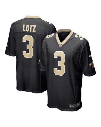 Wil Lutz 3 New Orleans Saints Men's Game Jersey - Black