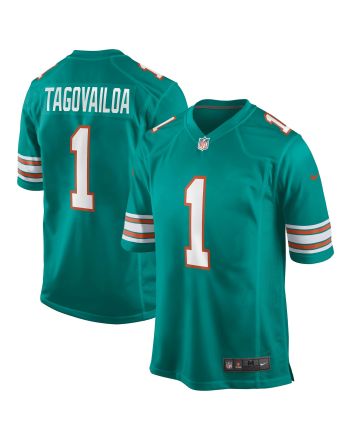 Tua Tagovailoa 1 Miami Dolphins Alternate Game Jersey - Aqua Jersey