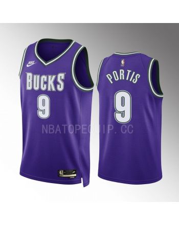 Milwaukee Bucks Bobby Portis 9 2022-23 Classic Edition Purple Jersey