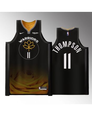 Golden State Warriors 11 Klay Thompson Black Jersey 2022-23 City Edition