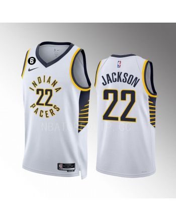 Isaiah Jackson 22 Indiana Pacers White Association Edition 2022-23 Men Jersey Swingman