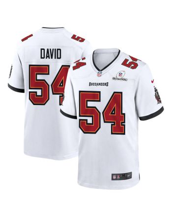 Lavonte David 54 Tampa Bay Buccaneers 2024 Divisional Patch Game Men Jersey - White