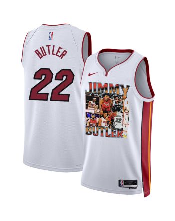 Jimmy Butler 22 Miami Heat Scoring Machine 2023 NBA Champions Swingman Jersey - White