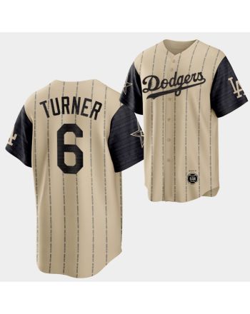 2022-23 Black Heritage Night Los Angeles Dodgers Trea Turner 6 Gold Jersey Exclusive Edition