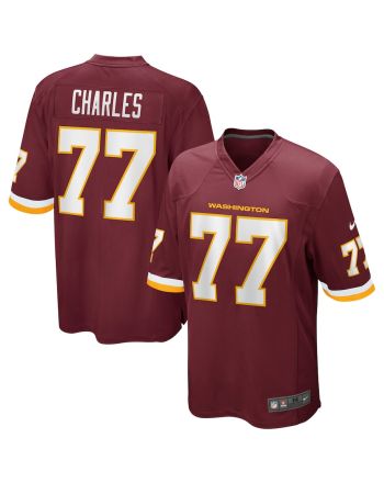 Saahdiq Charles 77 Washington Commanders Football Team Men Game Jersey - Burgundy