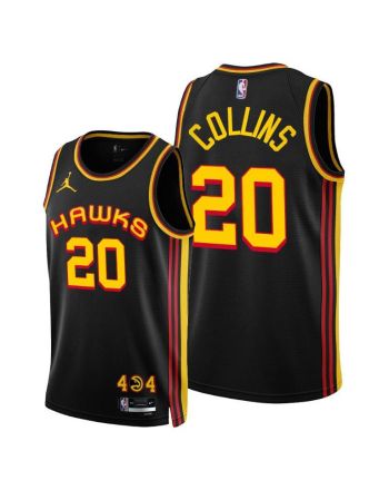 Atlanta Hawks 20 John Collins 2022-23 Statement Edition Jersey Black - Men Jersey