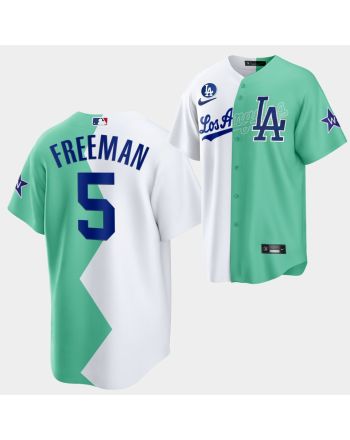 Los Angeles Dodgers Freddie Freeman 2022-23 All-Star Celebrity Softball Game 5 White Green Jersey