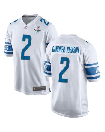 C.J. Gardner-Johnson 2 Detroit Lions 2023 Playoffs Patch Game Men Jersey - White