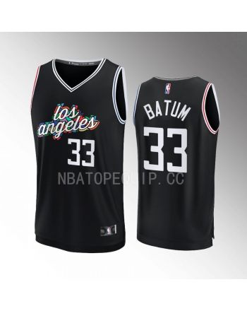 Los Angeles Clippers Nicolas Batum 33 City Edition Jersey 2022-23 Fastbreak Black