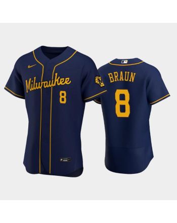 Milwaukee Brewers 8 Ryan Braun Alternate Team Navy Jersey Jersey