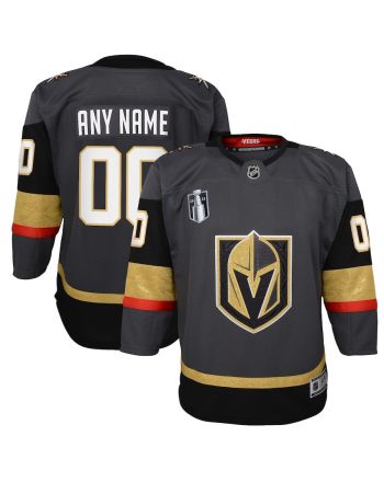 Custom 00 Vegas Golden Knights Youth 2023 Stanley Cup Final Alternate Jersey - Black