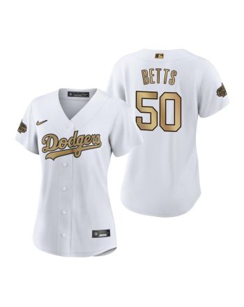 Women Los Angeles Dodgers Mookie Betts White 2022-23 All-Star Game Jersey