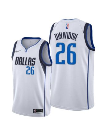 Spencer Dinwiddie 26 Dallas Mavericks 2022 Association Edition Jersey - White - Men Jersey