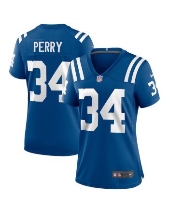 Joe Perry 34 Indianapolis Colts Women Game Retired Jersey - Royal