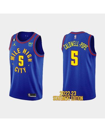 Denver Nuggets Kentavious Caldwell-Pope 5 Royal Blue 2022-23 Statement Edition Men Jersey