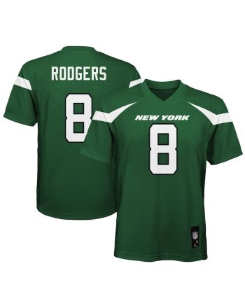 Aaron Rodgers 8 New York Jets Youth Player Jersey - Gotham Green