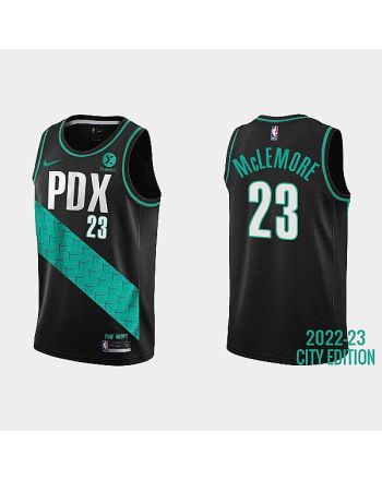 Portland Trail Blazers 23 Ben McLemore 2022-23 City Edition Black Men Jersey