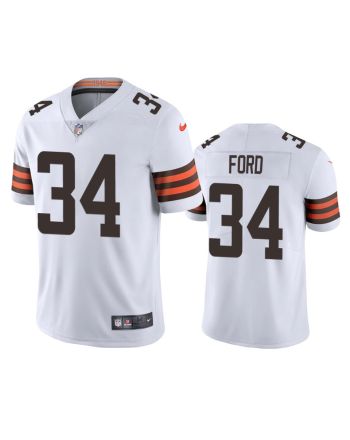 Cleveland Browns Jerome Ford 34 White Vapor Limited Jersey