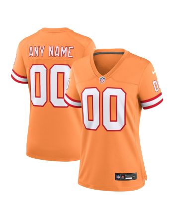 Tampa Bay Buccaneers Women Custom Throwback Game Jersey - Orange